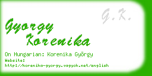 gyorgy korenika business card