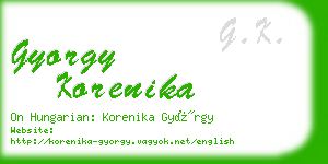 gyorgy korenika business card